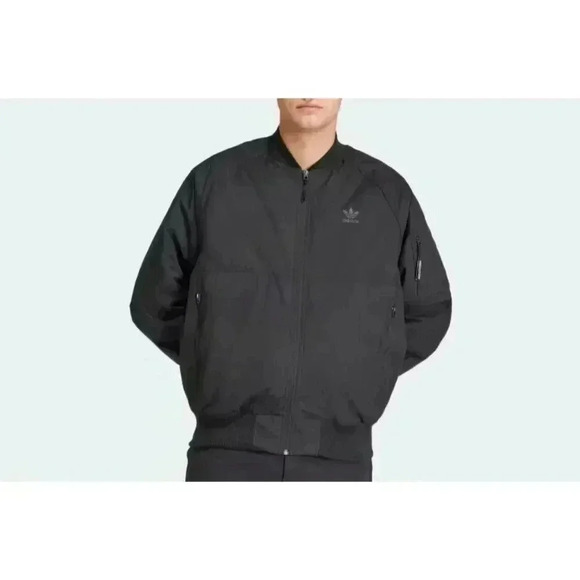 Adidas Originals Men’s Black SST Bomber Jacket Small NEW - Picture 1 of 6